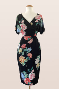 Jill Black & Green Floral Dress