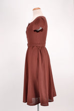 Load image into Gallery viewer, Juliet Cross Collar Wine Dress