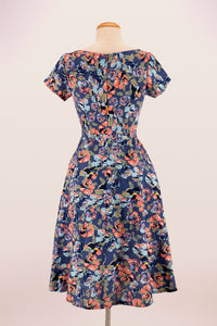 Juliet Cross Collar Lilac Floral Dress