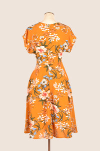 Kay Mustard & Cream Floral Dress