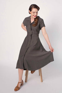 Loretta Khaki Dress