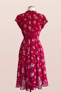 Manette Red & Cream Floral Dress