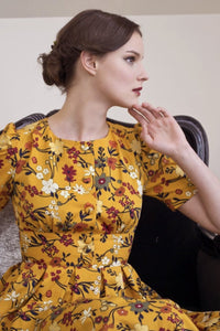 Mikaela Mustard Dress