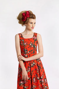 Parrot & Bushland Red Dress - Elise Design
 - 3