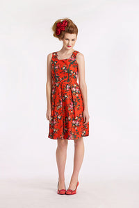 Parrot & Bushland Red Dress - Elise Design
 - 5