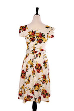 Load image into Gallery viewer, Scalloped Neckline Mustard/Pink Dress - Elise Design
 - 3
