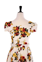 Load image into Gallery viewer, Scalloped Neckline Mustard/Pink Dress - Elise Design
 - 5