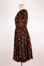 Load image into Gallery viewer, Red &amp; Mustard Floral Jersey Dress