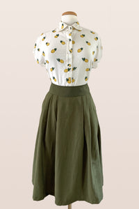 Roxy Green Tussah Skirt