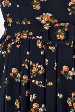 Load image into Gallery viewer, Sakura Navy &amp; Petite Roses Dress
