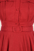 Load image into Gallery viewer, Sammy Burgundy Linen Dress