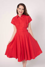 Load image into Gallery viewer, Sammy Red Linen Dress