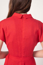 Load image into Gallery viewer, Sammy Red Linen Dress