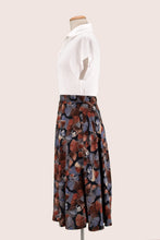 Load image into Gallery viewer, Sammy Gingko Leaves Brown &amp; Blue Skirt