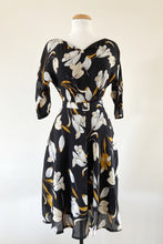 Load image into Gallery viewer, Sienna Mustard &amp; Black Floral Dress