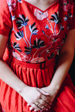 Load image into Gallery viewer, Serenity Red Embroidery Dress