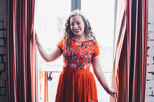 Serenity Red Embroidery Dress