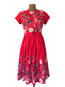 Serenity Red Embroidery Dress