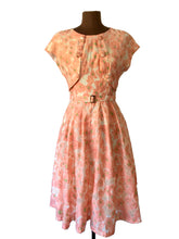 Load image into Gallery viewer, Dolores 50s Orange &amp; Cream Dress