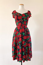 Load image into Gallery viewer, Tuscan Red &amp; Green Hydrangea Floral Dress