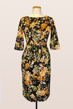 Load image into Gallery viewer, Vicky Green &amp; Black Floral Jersey Dress