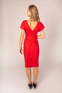 Aurelie Red Linen Dress