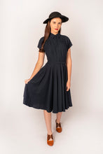 Load image into Gallery viewer, Sammy Navy Linen Dress
