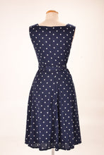 Load image into Gallery viewer, Bee Navy &amp; White Daisy Dress