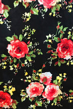 Load image into Gallery viewer, Black Floral Dress