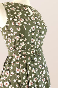 Meadow Green Floral Dress