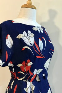 Anderson Navy & Red Floral Dress