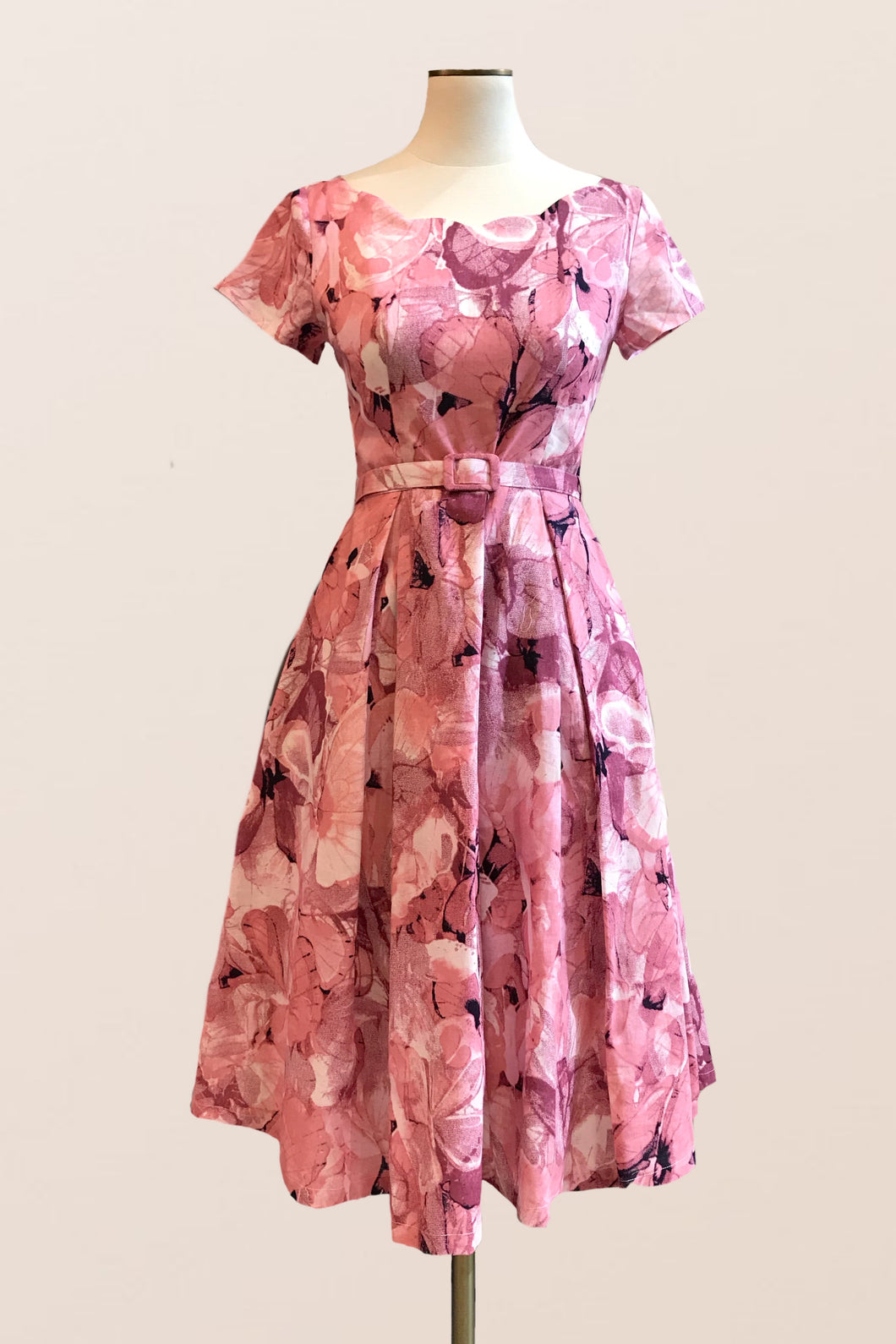 Laura Dusty Pink Floral Dress