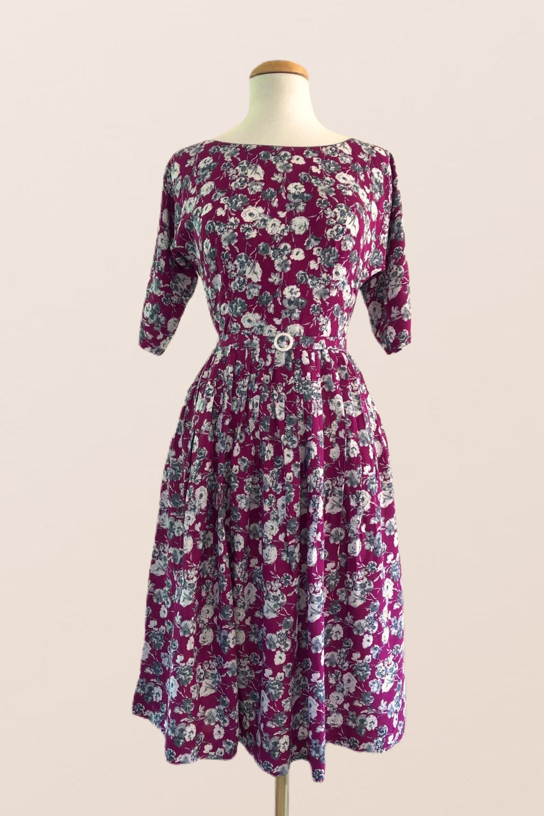 Clarissa Purple Floral Dress