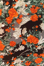 Load image into Gallery viewer, Orange Floral Jersey Dress