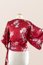 Load image into Gallery viewer, Kimono Crane Red Blouse