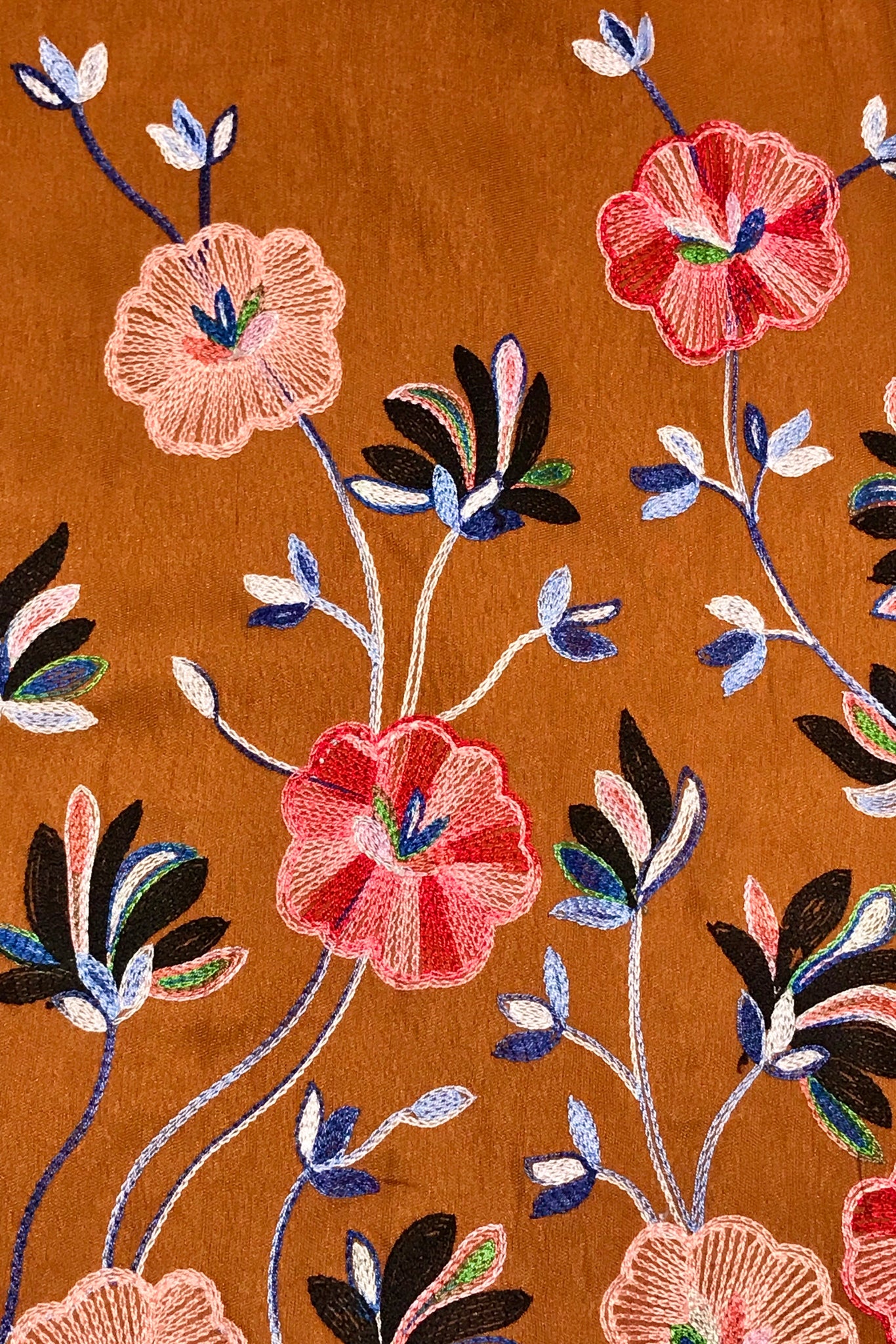 Madoka Rust Embroidery Dress – Elise Design