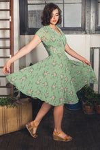 Load image into Gallery viewer, Posy Green Floral &amp; Dots Dress