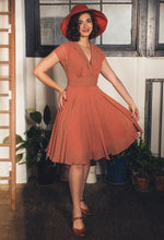 Load image into Gallery viewer, Posy Orange &amp; Cream Dots Dress