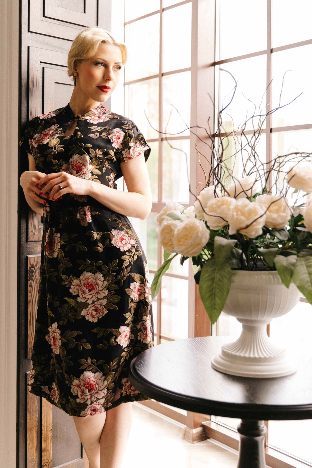 Winnie Velvet Floral Dress