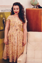 Load image into Gallery viewer, Dolores 50s Mustard &amp; Beige Dress