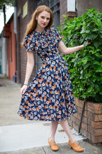Load image into Gallery viewer, Peach Rose Orange Floral Dress
