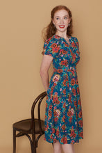 Load image into Gallery viewer, Jenna Turquoise &amp; Orange Dress