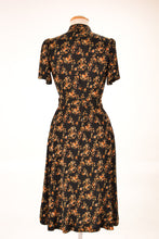 Load image into Gallery viewer, Jobelle Orange &amp; Black Petite Floral Dress