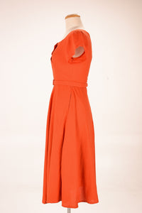 Juliet Cross Collar Burnt Orange Dress