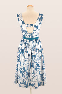 Marlin Blue & White Floral Dress