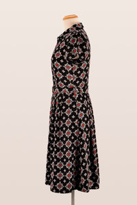 Petra Black Floral Dress