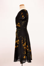 Load image into Gallery viewer, Sadie Black &amp; Mustard Floral Dress