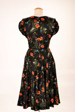 Load image into Gallery viewer, Viola Black Floral Dress
