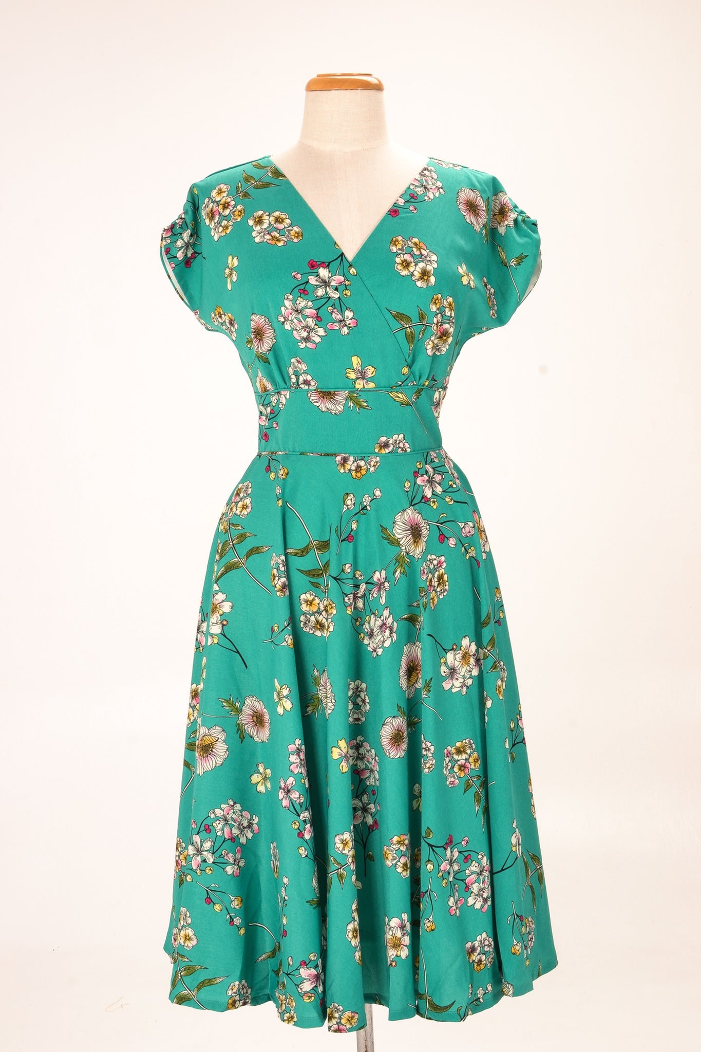 Viola Turquoise & Pink Dress – Elise Design